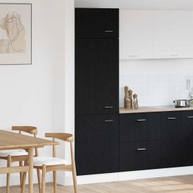 Mueble colgante con estante Lyon Roble Negro 60 x 31 x 207 cm en Armarios de cocina | Comprar online en Foru.es