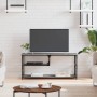 Mueble de TV contrachapada y acero gris Sonoma 103x38x46,5 cm de vidaXL, Muebles TV - Ref: Foro24-831826, Precio: 53,46 €, De...