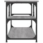 Mueble de TV contrachapada y acero gris Sonoma 103x38x46,5 cm de vidaXL, Muebles TV - Ref: Foro24-831826, Precio: 53,46 €, De...