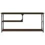 Mueble de TV contrachapada y acero marrón roble 103x38x46,5 cm de vidaXL, Muebles TV - Ref: Foro24-831827, Precio: 52,90 €, D...