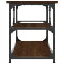 Mueble de TV contrachapada y acero marrón roble 103x38x46,5 cm de vidaXL, Muebles TV - Ref: Foro24-831827, Precio: 52,90 €, D...