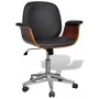 Sillón giratorio de madera curvada y cuero sintético de vidaXL, Sillas de oficina - Ref: Foro24-241057, Precio: 208,64 €, Des...