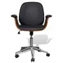 Sillón giratorio de madera curvada y cuero sintético de vidaXL, Sillas de oficina - Ref: Foro24-241057, Precio: 208,64 €, Des...