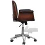 Sillón giratorio de madera curvada y cuero sintético de vidaXL, Sillas de oficina - Ref: Foro24-241057, Precio: 208,64 €, Des...