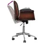 Sillón giratorio de madera curvada y cuero sintético de vidaXL, Sillas de oficina - Ref: Foro24-241057, Precio: 208,64 €, Des...