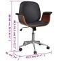 Sillón giratorio de madera curvada y cuero sintético de vidaXL, Sillas de oficina - Ref: Foro24-241057, Precio: 208,64 €, Des...