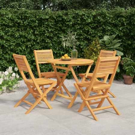 Juego de comedor para jardín 5 piezas madera maciza de teca de vidaXL, Conjuntos de jardín - Ref: Foro24-3155022, Precio: 411...