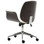 Silla de oficina de madera curvada y cuero sintético blanco de vidaXL, Sillas de oficina - Ref: Foro24-283126, Precio: 147,85...