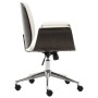 Silla de oficina de madera curvada y cuero sintético blanco de vidaXL, Sillas de oficina - Ref: Foro24-283126, Precio: 147,85...