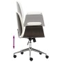 Silla de oficina de madera curvada y cuero sintético blanco de vidaXL, Sillas de oficina - Ref: Foro24-283126, Precio: 147,85...