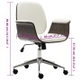 Silla de oficina de madera curvada y cuero sintético blanco de vidaXL, Sillas de oficina - Ref: Foro24-283126, Precio: 147,85...