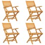 Juego de comedor para jardín 5 piezas madera maciza de teca de vidaXL, Conjuntos de jardín - Ref: Foro24-3155023, Precio: 407...