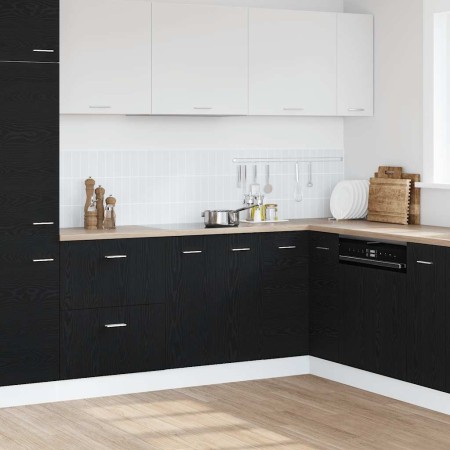 Armario Inferior Roble Negro 60x46x81,5 cm Madera Contrachapada en Armarios de cocina | Comprar online en Foru.es