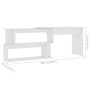 Escritorio de esquina madera contrachapada blanco 200x50x76 cm de vidaXL, Escritorios - Ref: Foro24-801098, Precio: 106,67 €,...
