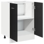 Armario Inferior Roble Negro 60x46x81,5 cm Madera Contrachapada en Armarios de cocina | Comprar online en Foru.es