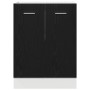 Armario Inferior Roble Negro 60x46x81,5 cm Madera Contrachapada en Armarios de cocina | Comprar online en Foru.es