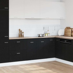 Mueble Bajo para Fregadero Roble Negro 80x46x81,5 cm Madera Ingenierizada en Armarios de cocina | Comprar online en Foru.es