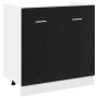 Mueble Bajo para Fregadero Roble Negro 80x46x81,5 cm Madera Ingenierizada en Armarios de cocina | Comprar online en Foru.es