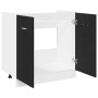 Mueble Bajo para Fregadero Roble Negro 80x46x81,5 cm Madera Ingenierizada en Armarios de cocina | Comprar online en Foru.es