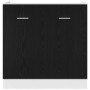 Mueble Bajo para Fregadero Roble Negro 80x46x81,5 cm Madera Ingenierizada en Armarios de cocina | Comprar online en Foru.es