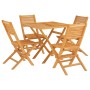 Juego de comedor para jardín 5 piezas madera maciza de teca de vidaXL, Conjuntos de jardín - Ref: Foro24-3155040, Precio: 386...