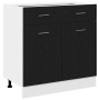 Mueble colgante con cajón Riga Roble Negro 80 x 31 x 81,5 cm en Armarios de cocina | Comprar online en Foru.es