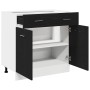 Mueble colgante con cajón Riga Roble Negro 80 x 31 x 81,5 cm en Armarios de cocina | Comprar online en Foru.es