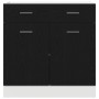 Mueble colgante con cajón Riga Roble Negro 80 x 31 x 81,5 cm en Armarios de cocina | Comprar online en Foru.es