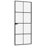 Puerta de interior vidrio templado y aluminio negro 83x201,5 cm de vidaXL, Puertas para el hogar - Ref: Foro24-153663, Precio...