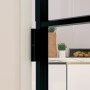 Puerta de interior vidrio templado y aluminio negro 83x201,5 cm de vidaXL, Puertas para el hogar - Ref: Foro24-153663, Precio...