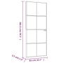 Puerta de interior vidrio templado y aluminio negro 83x201,5 cm de vidaXL, Puertas para el hogar - Ref: Foro24-153663, Precio...
