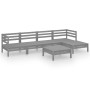 Juego de muebles de jardín 9 piezas madera pino maciza gris de vidaXL, Conjuntos de jardín - Ref: Foro24-3082684, Precio: 312...