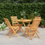 Juego de comedor para jardín 5 piezas madera maciza de teca de vidaXL, Conjuntos de jardín - Ref: Foro24-3155025, Precio: 419...