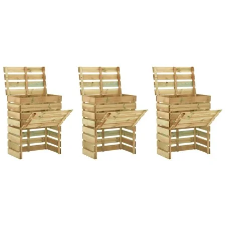 Sheet composters 3 pcs pine wood 80x50x100 cm by vidaXL, Composters - Ref: Foro24-3078137, Price: 200,62 €, Discount: %