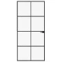 Innentür aus gehärtetem Glas und schwarzem Aluminium, 93 x 201,5 cm von vidaXL, Türen für zu Hause - Ref: Foro24-153664, Prei...