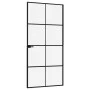 Innentür aus gehärtetem Glas und schwarzem Aluminium, 93 x 201,5 cm von vidaXL, Türen für zu Hause - Ref: Foro24-153664, Prei...