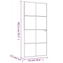 Puerta de interior vidrio templado y aluminio negro 93x201,5 cm de vidaXL, Puertas para el hogar - Ref: Foro24-153664, Precio...