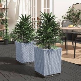 Jardineras 2 unidades polipropileno gris claro 30x30x37 cm de vidaXL, Maceteros y jardineras - Ref: Foro24-364181, Precio: 56...