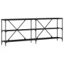 Mesa Consola Roble Negro 200 x 30 x 75 cm Madera de ingeniería en Mesas auxiliares | Comprar online en Foru.es