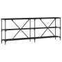 Mesa Consola Roble Negro 200 x 30 x 75 cm Madera de ingeniería en Mesas auxiliares | Comprar online en Foru.es
