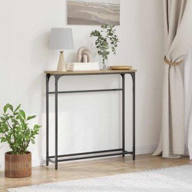 Mesa Consola con estante Roble artesanal 75 x 19,5 x 75 cm en Mesas auxiliares | Comprar online en Foru.es