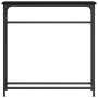 Mesa Consola Roble Negro 75 x 19,5 x 75 cm Madera de ingeniería en Mesas auxiliares | Comprar online en Foru.es
