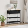 Mesa Consola Roble Negro 72.5 x 25 x 75 cm Madera de ingeniería en Mesas auxiliares | Comprar online en Foru.es