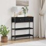 Mesa Consola Roble Negro 72.5 x 25 x 75 cm Madera de ingeniería en Mesas auxiliares | Comprar online en Foru.es