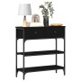 Mesa Consola Roble Negro 72.5 x 25 x 75 cm Madera de ingeniería en Mesas auxiliares | Comprar online en Foru.es