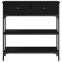 Mesa Consola Roble Negro 72.5 x 25 x 75 cm Madera de ingeniería en Mesas auxiliares | Comprar online en Foru.es