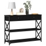 Mesa de Consola con cajón Roble negro 100 x 28 x 75 cm en Mesas auxiliares | Comprar online en Foru.es
