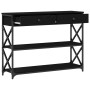Mesa de Consola con cajón Roble negro 100 x 28 x 75 cm en Mesas auxiliares | Comprar online en Foru.es