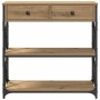 Mesa de Consola con cajón Roble artisan 75 x 28 x 75 cm en Mesas auxiliares | Comprar online en Foru.es