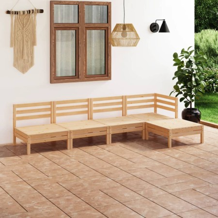 Juego de muebles de jardín 5 piezas madera maciza pino de vidaXL, Conjuntos de jardín - Ref: Foro24-3082657, Precio: 220,01 €...